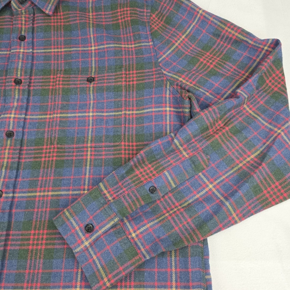 Faherty Legend Sweater Shirt Mens Large Multi Plaid Flannel Organic Cotton - Picture 4 of 10
